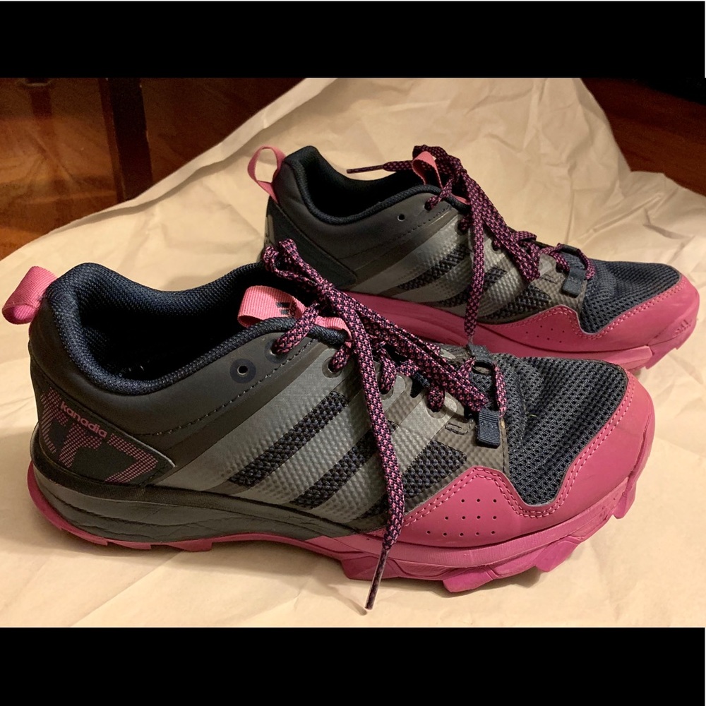 Adidas Kanadia Running Sneakers 7 Blue Purple